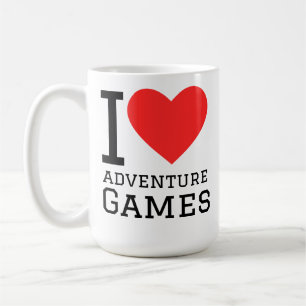 I love adventure games coffee mug