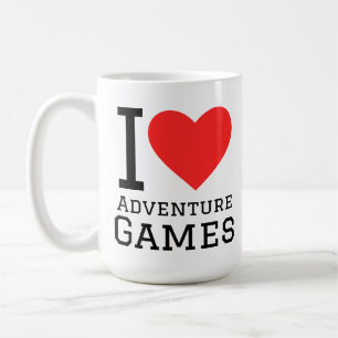 I love adventure games coffee mug