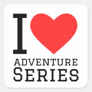 I love adventure series square sticker