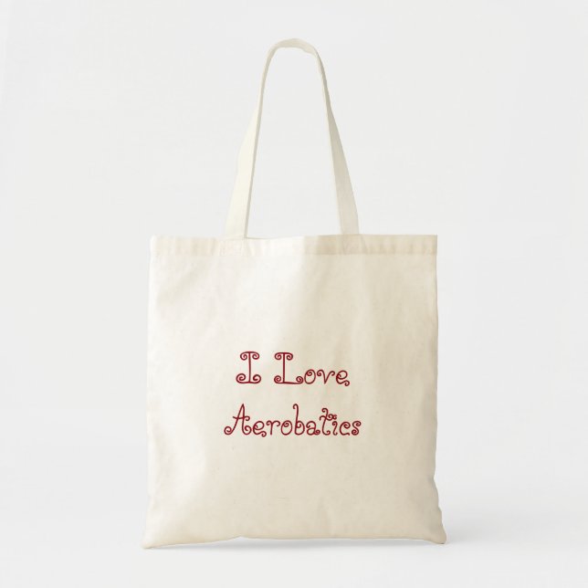 I Love Aerobatics Tote Bag (Front)