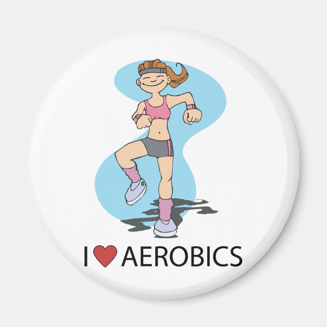 I Love Aerobics Magnet (Front)