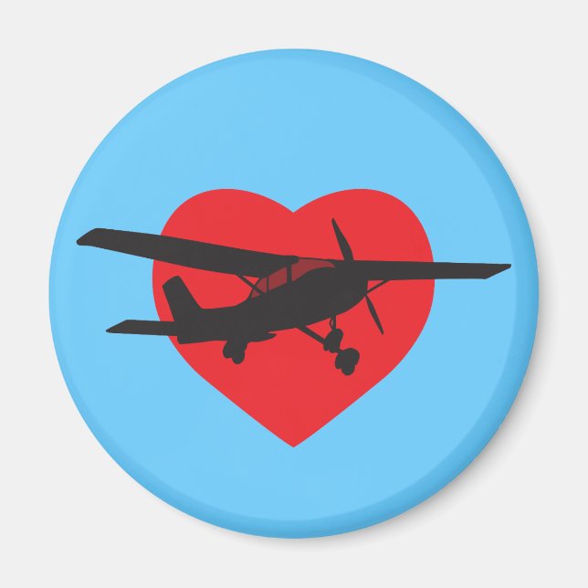 I Love Aeroplanes Magnet (Front)
