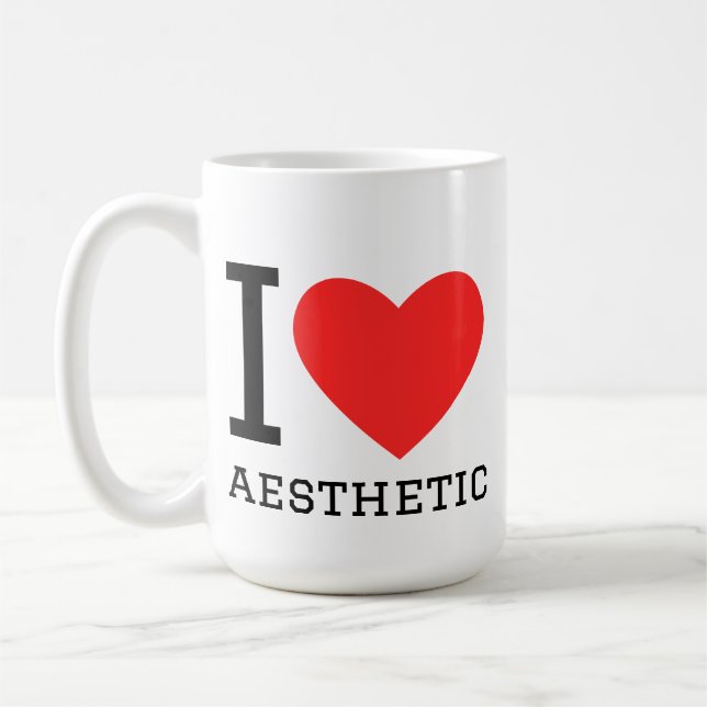 I love aesthetic coffee mug (Left)