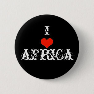 I love africa 6 cm round badge