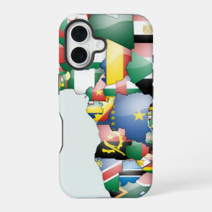 I Love Africa Art Print Pan-African Map & Herita iPhone 16 Case