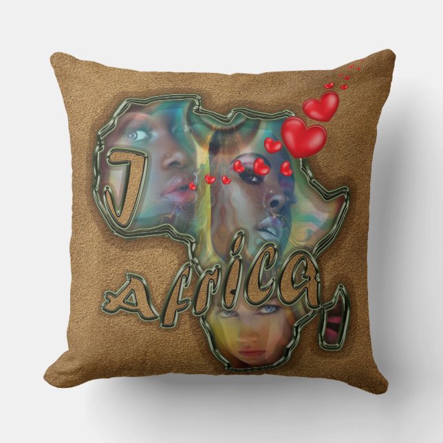 I love Africa Cushion (Front)