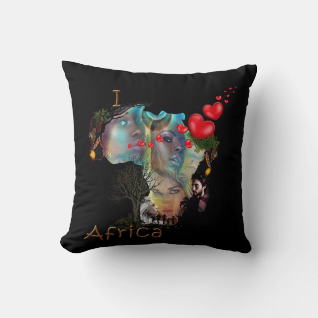 I love Africa Cushion (Front)