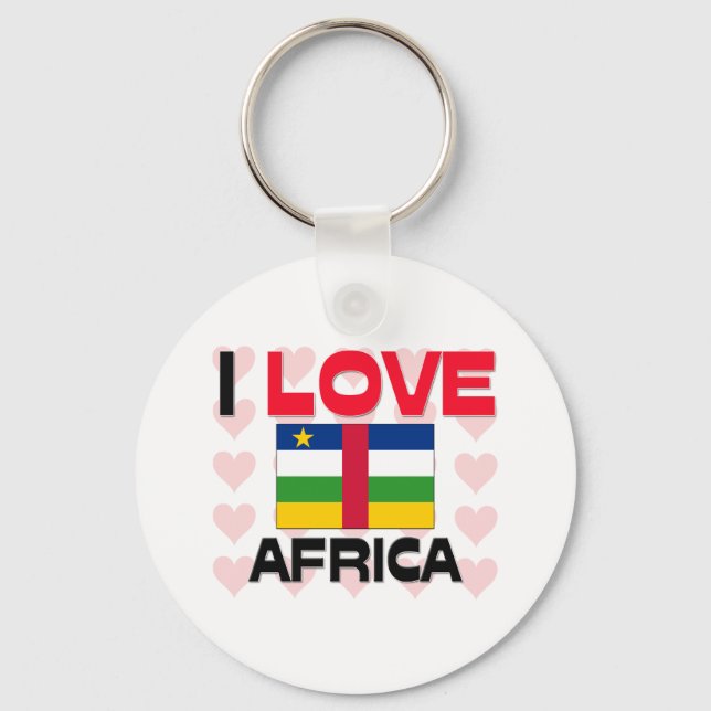 I Love Africa Key Ring (Front)