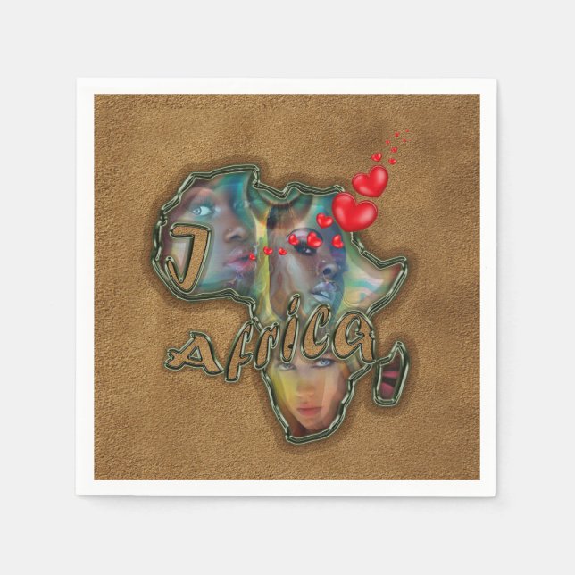 I love Africa  Napkin (Front)