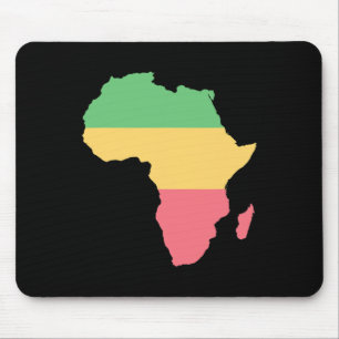 I Love Africa Rosta Coloured Continent Mouse Pad