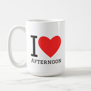 I love afternoon square sticker coffee mug