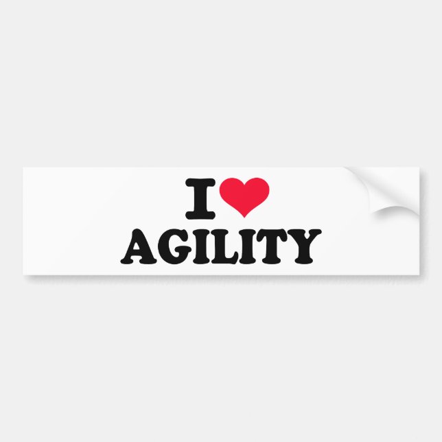 I love agility bumper sticker (Front)