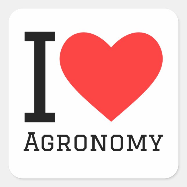 I love agronomy  square sticker (Front)