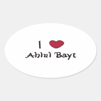 I Love Ahlul Bayt Oval Sticker