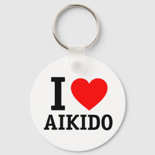 I Love Aikido Key Ring
