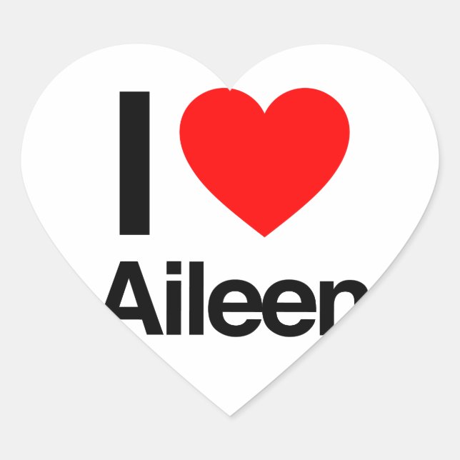 i love aileen heart sticker (Front)