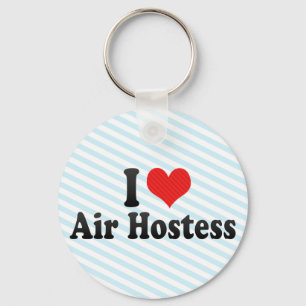 I Love Air Hostess Key Ring