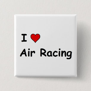 I Love Air Racing 15 Cm Square Badge