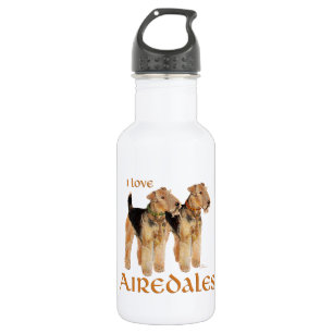 I Love Airedales 532 Ml Water Bottle