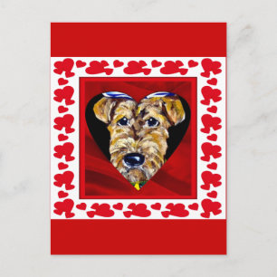 I Love Airedales Postcard