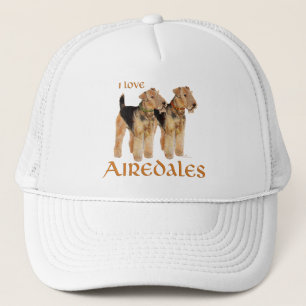 I Love Airedales Trucker Hat