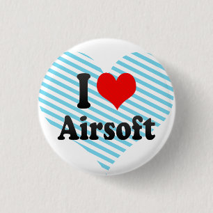 I love Airsoft 3 Cm Round Badge