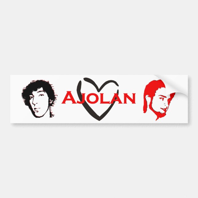 I Love Ajolan Bumper Sticker (Front)