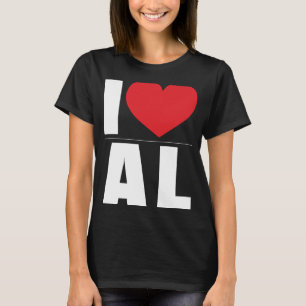 I Love AL Alabama State Heart My Home T-Shirt
