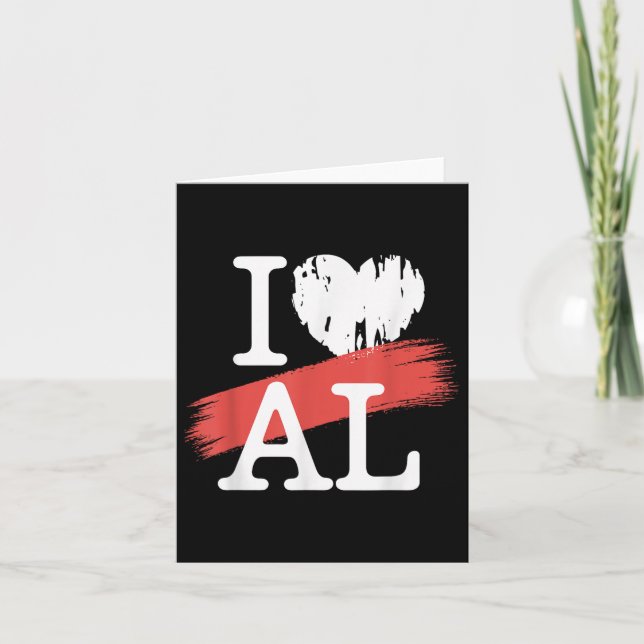 I Love Al I Heart Al  Card (Front)