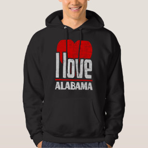 I Love Alabama Best Home State I Heart Alabama Hoodie