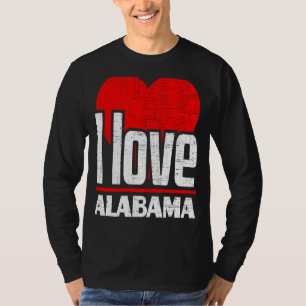 I Love Alabama Best Home State I Heart Alabama T-Shirt