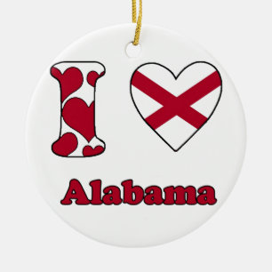 I love Alabama Ceramic Ornament