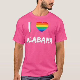 I Love Alabama Gay Pride LBG  T-Shirt