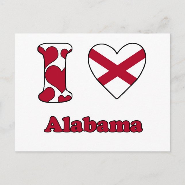 I love Alabama Postcard (Front)