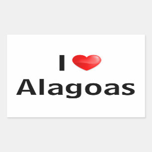 I love Alagoas Rectangular Sticker