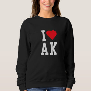 I Love Alaska AK Throwback Classic Sweatshirt
