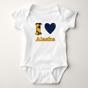 I love Alaska Baby Bodysuit