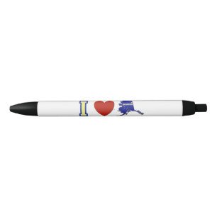 I Love Alaska Black Ink Pen