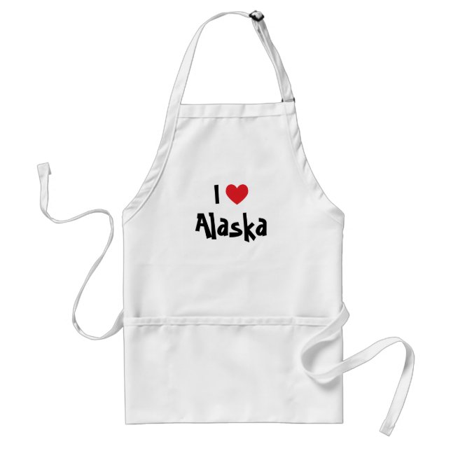 I Love Alaska Standard Apron (Front)