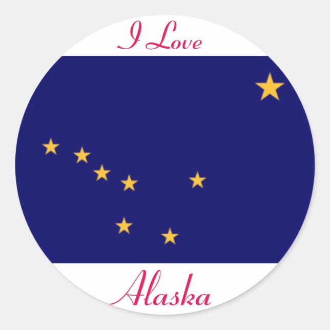 I Love Alaska Sticker (Front)