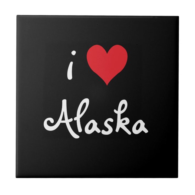 I Love Alaska Tile (Front)