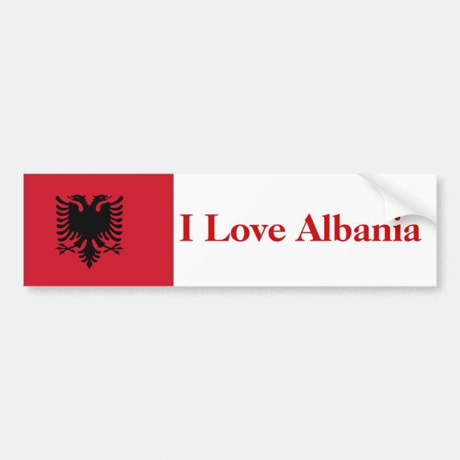 I Love Albania Bumper Bumper Sticker (Front)