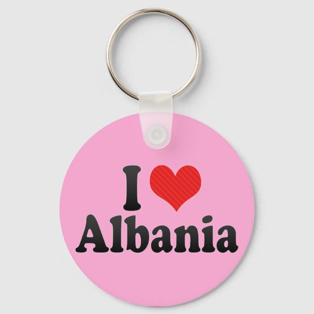 I Love Albania Key Ring (Front)