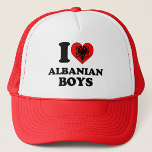 I love Albanian Boys Trucker Hat