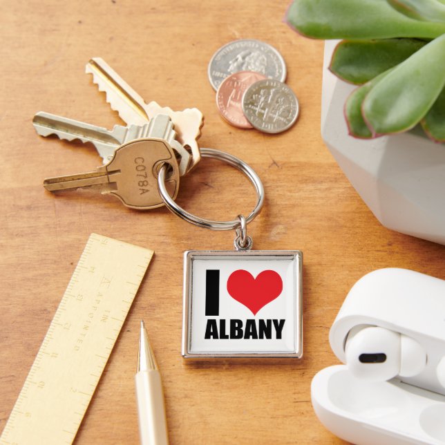 I love Albany Key Ring (Desk)
