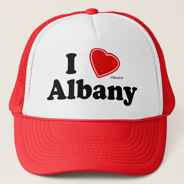 I Love Albany Trucker Hat (Front)