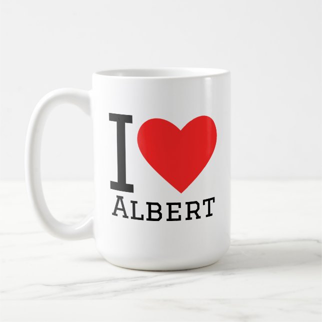 I love albert coffee mug (Left)