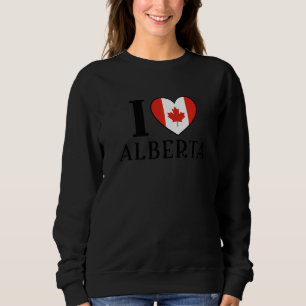 I Love Alberta Canada Heart Flag  1 Sweatshirt