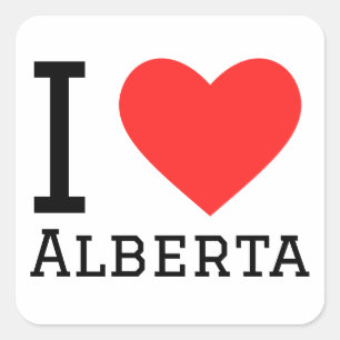 I love alberta square sticker