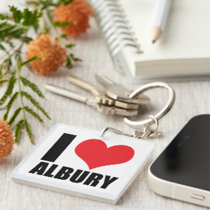 I love Albury Key Ring